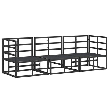 Outdoor Furniture 3 Piece Black and Anthracite Metal