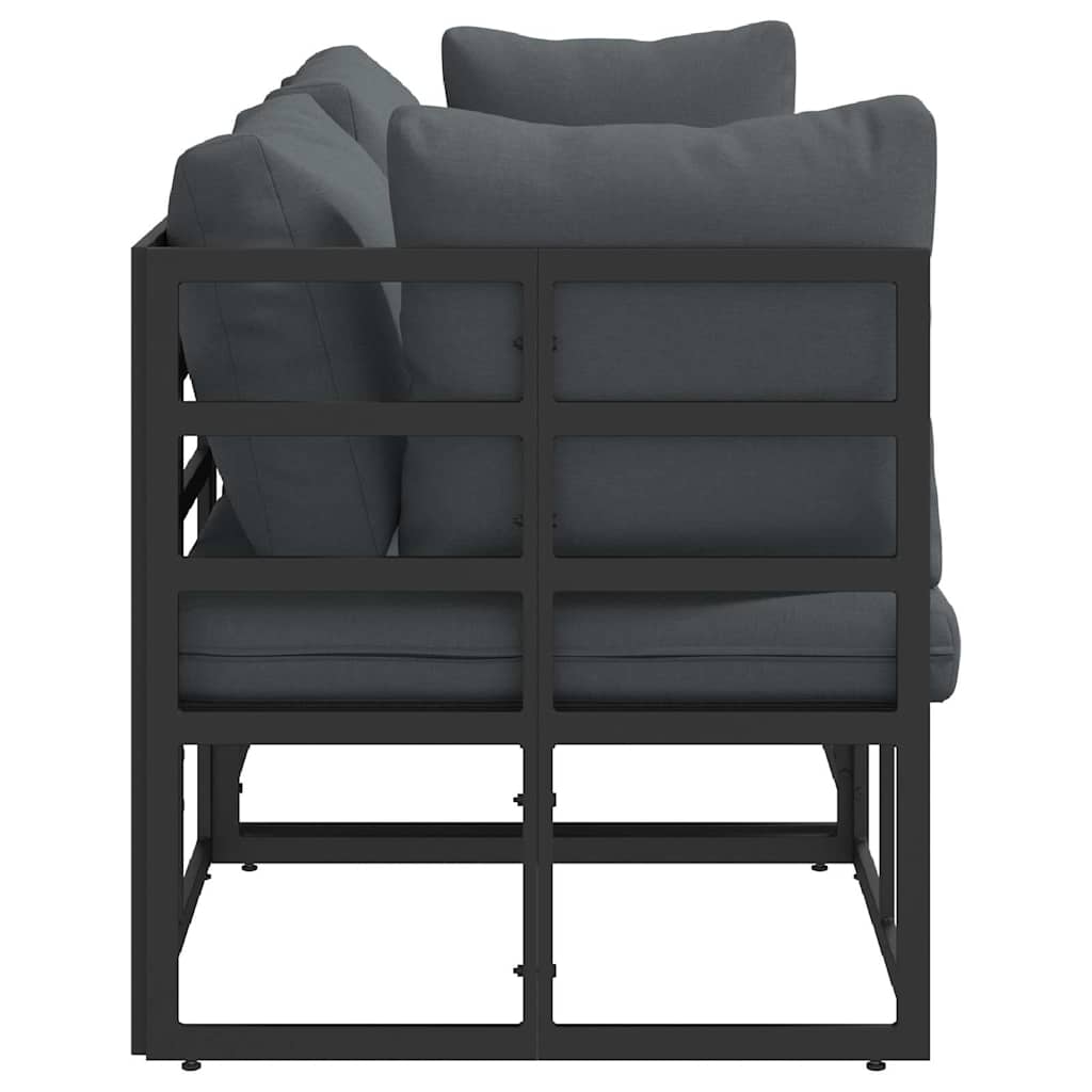 Outdoor Furniture 3 Piece Black and Anthracite Metal