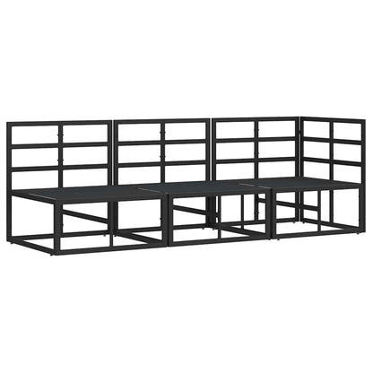 Outdoor Furniture 3 Piece Black and Anthracite Metal