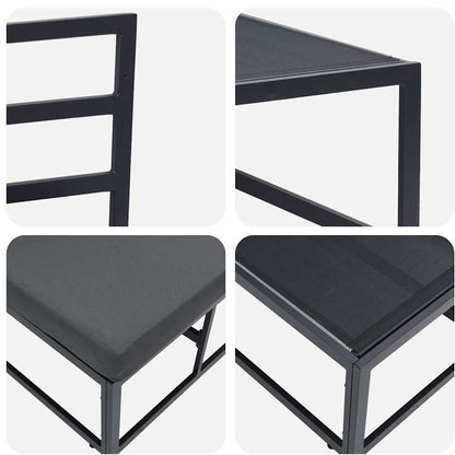 Outdoor Furniture 2 Piece Black and Anthracite Metal