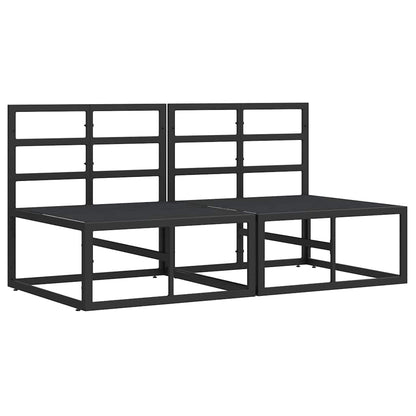 Outdoor Furniture 2 Piece Black and Anthracite Metal