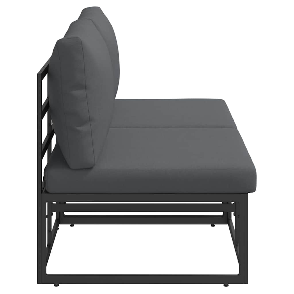 Outdoor Furniture 2 Piece Black and Anthracite Metal