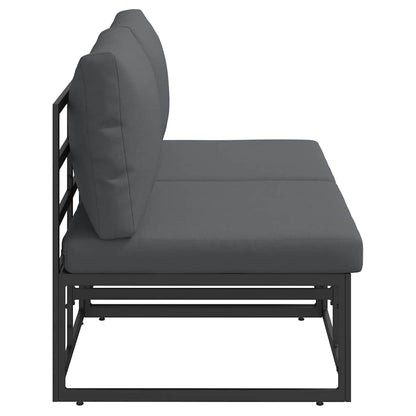 Outdoor Furniture 2 Piece Black and Anthracite Metal