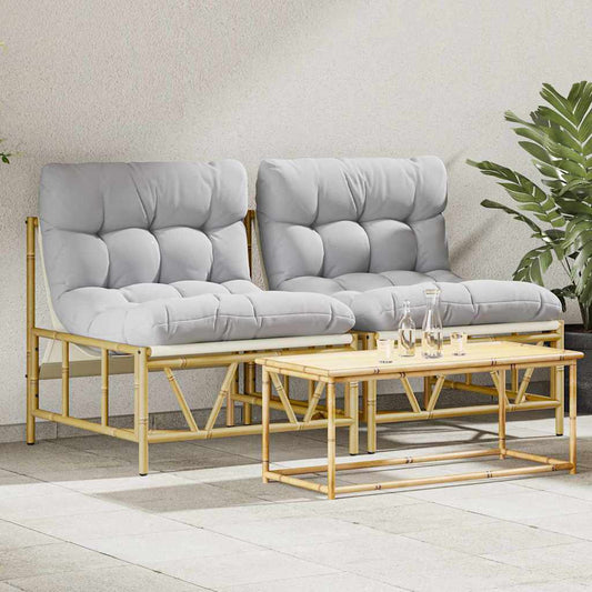 Garden Chair 2 pcs Light grey 75 x 75 x 71 cm Steel