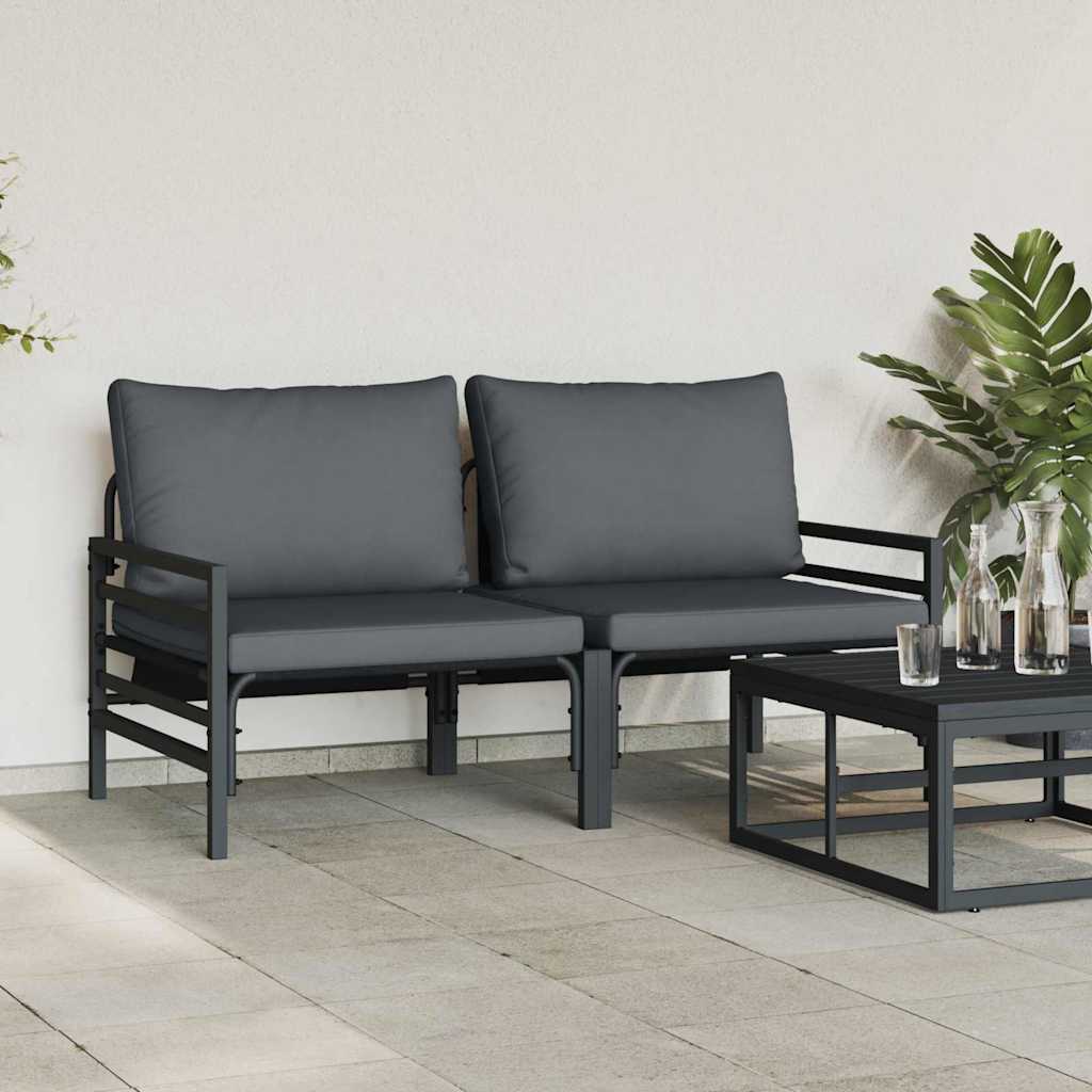 Outdoor Furniture 2 pcs Anthracite 80 x 80 x 71 cm Steel