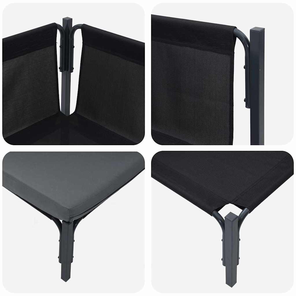 Outdoor Furniture with Cushion Anthracite 80 x 80 x 71 cm Steel