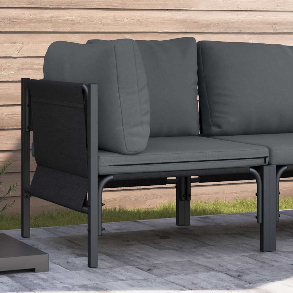 Outdoor Furniture with Cushion Anthracite 80 x 80 x 71 cm Steel