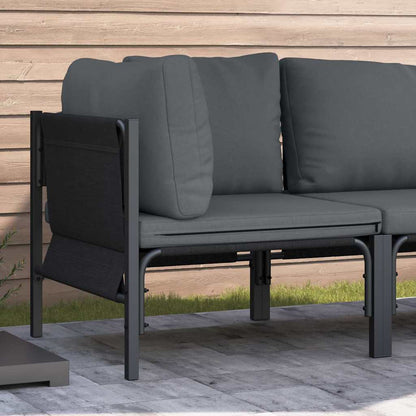 Outdoor Furniture with Cushion Anthracite 80 x 80 x 71 cm Steel