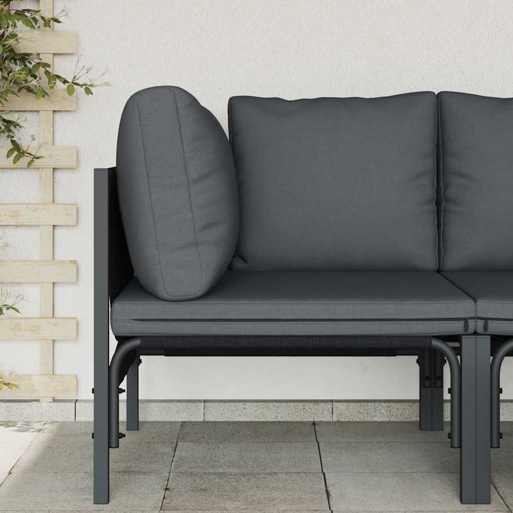 Outdoor Furniture with Cushion Anthracite 80 x 80 x 71 cm Steel