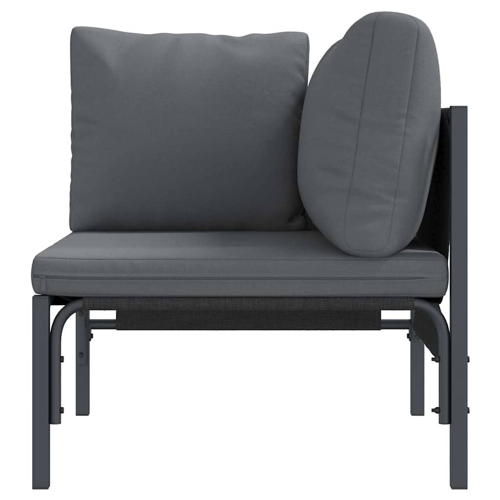 Outdoor Furniture with Cushion Anthracite 80 x 80 x 71 cm Steel
