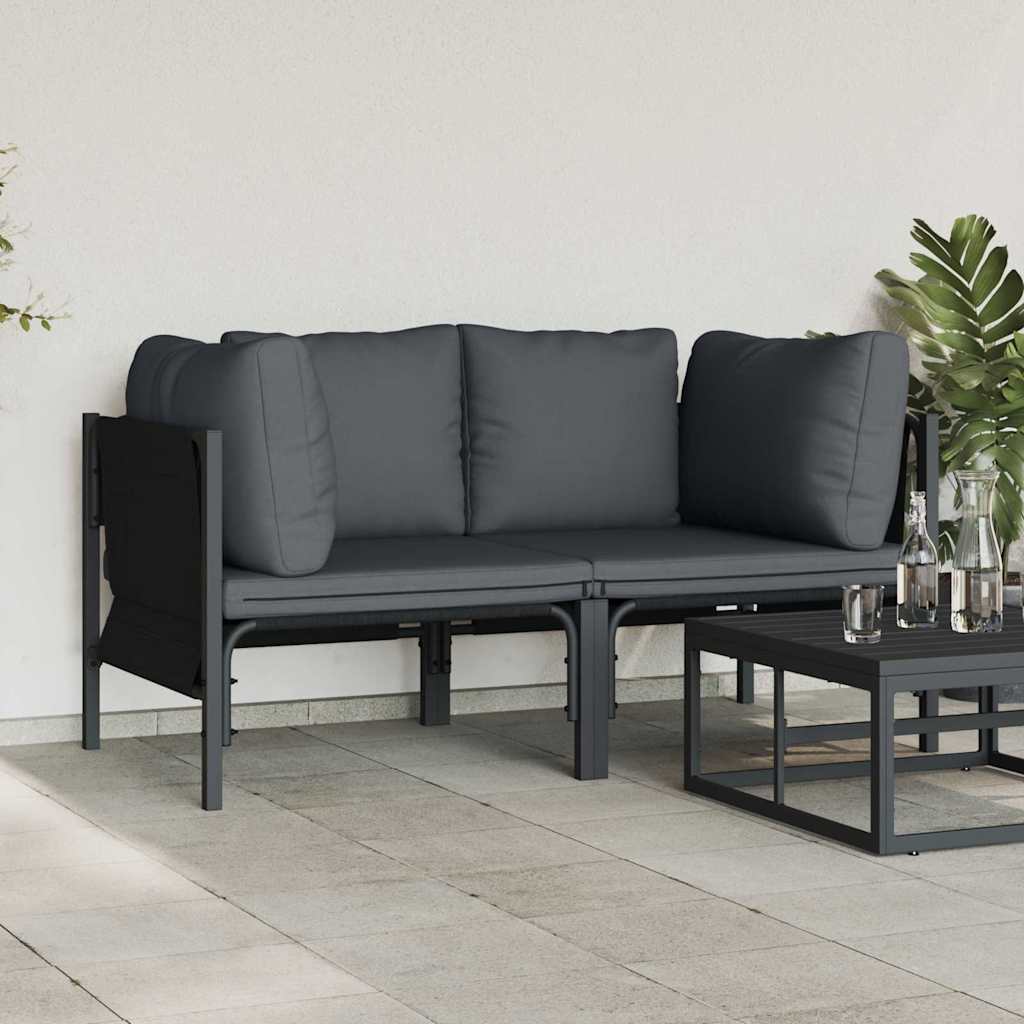 Outdoor Furniture 2 pcs Anthracite 80 x 80 x 71 cm Steel