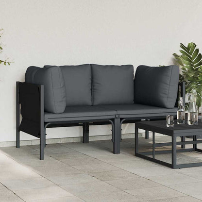 Outdoor Furniture 2 pcs Anthracite 80 x 80 x 71 cm Steel