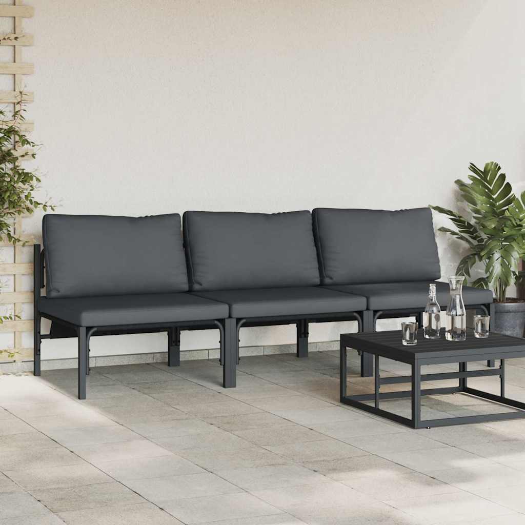 Outdoor Furniture 3 Piece Anthracite 80 x 80 x 71 cm Steel