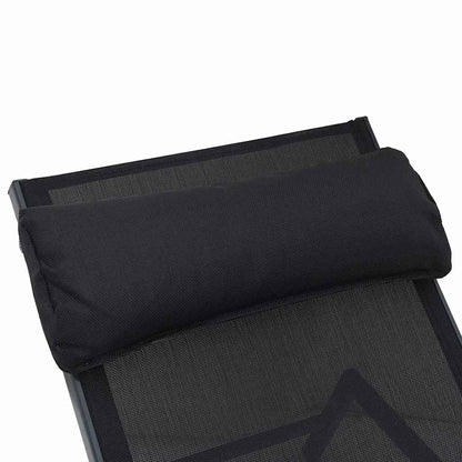Sunloungers 2-person 3 pcs Black and Anthracite Steel