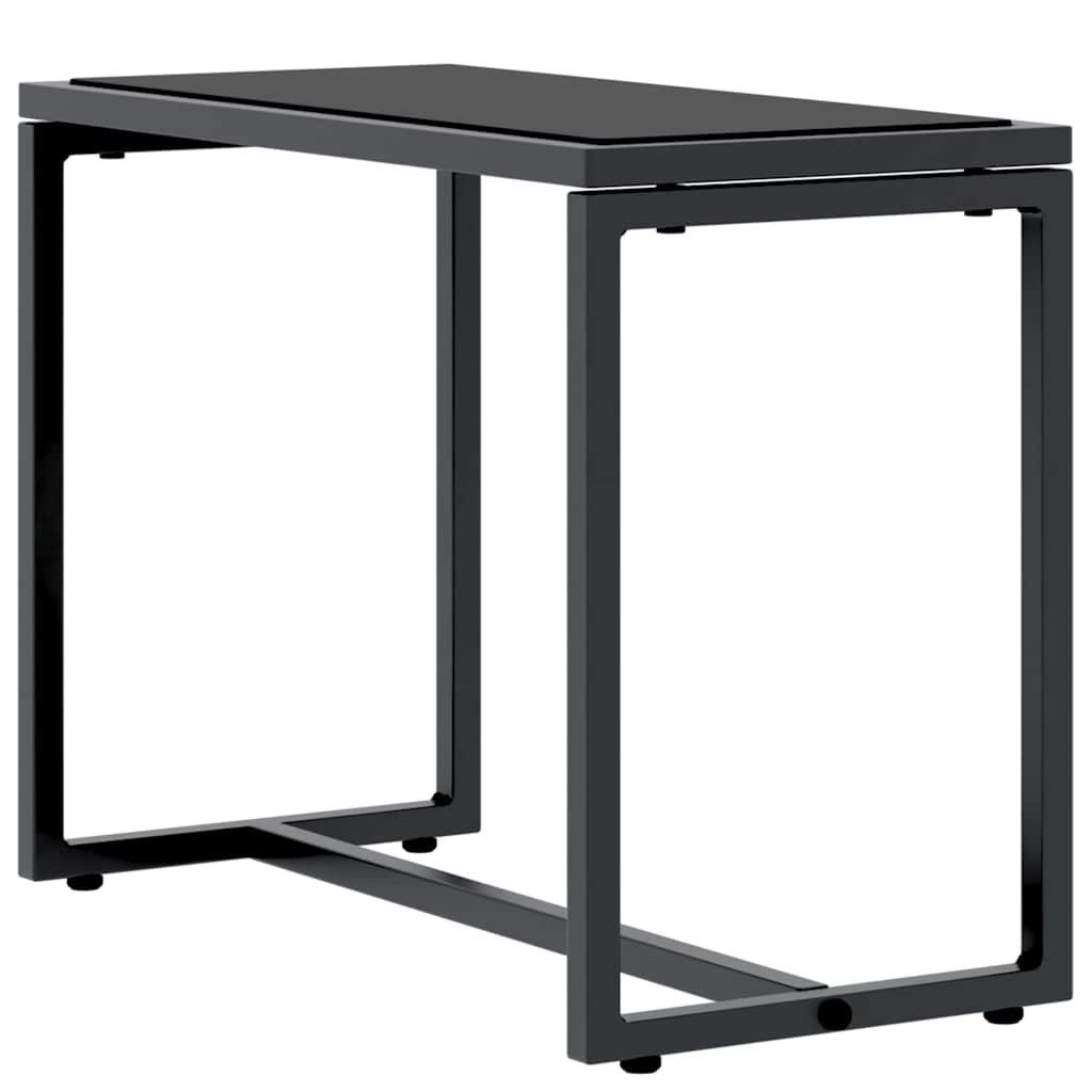 Sunloungers 2-person 3 pcs Black and Anthracite Steel