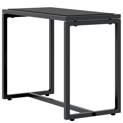 Sunloungers 2-person 3 pcs Black and Anthracite Steel