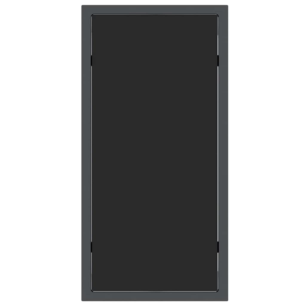 Sunloungers 2-person 3 pcs Black and Anthracite Steel