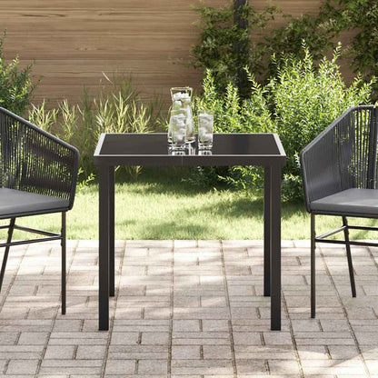 Garden Table Black 80 x 80 x 73 cm Metal