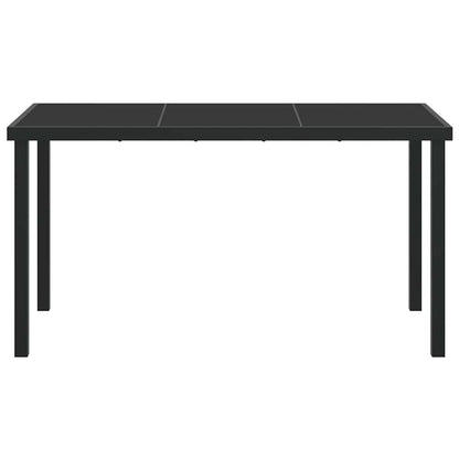 Garden Table Black 140 x 70 x 73 cm Metal