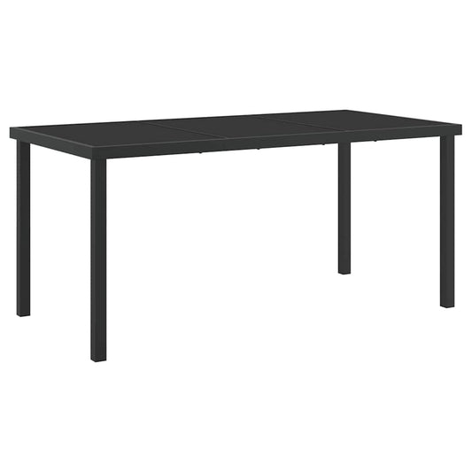 Garden Table Black 160 x 80 x 73 cm Metal