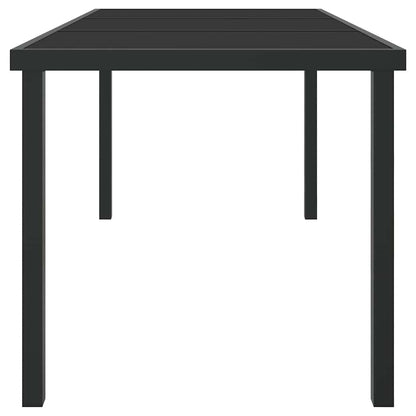 Garden Table Black 160 x 80 x 73 cm Metal