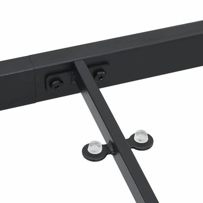 Garden Table Black 200 x 80 x 73 cm Metal