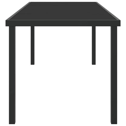 Garden Table Black 200 x 80 x 73 cm Metal