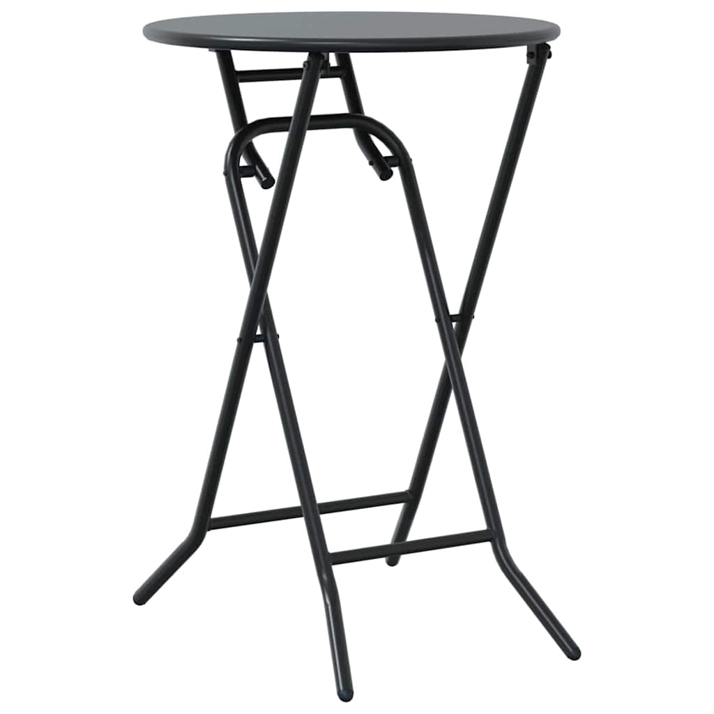 Garden Bistro Set Folding 3 pcs Anthracite Steel