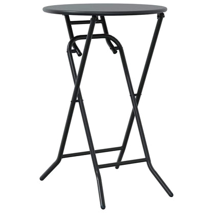 Garden Bistro Set Folding 3 pcs Anthracite Steel