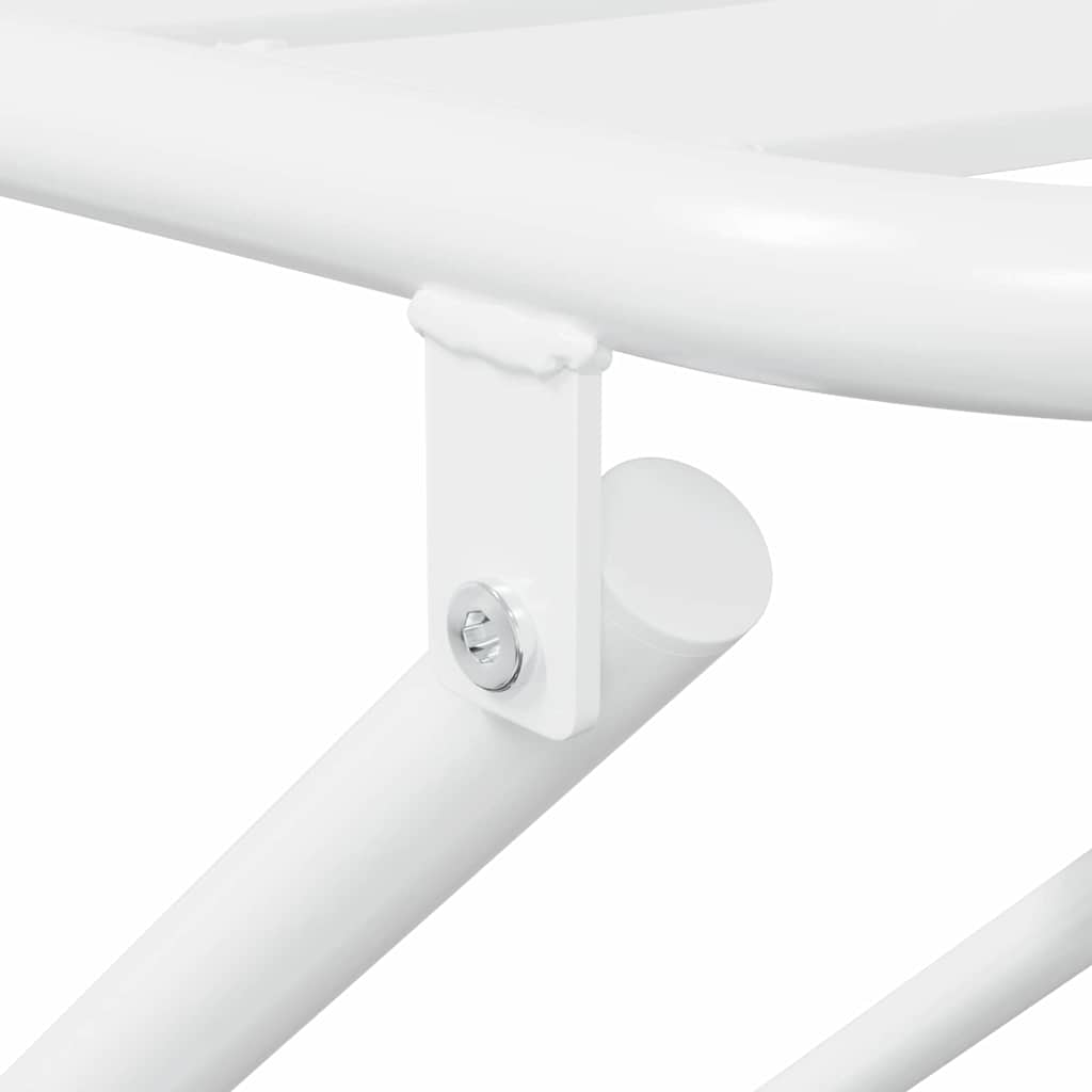Garden Bistro Set Folding 3 pcs White Steel