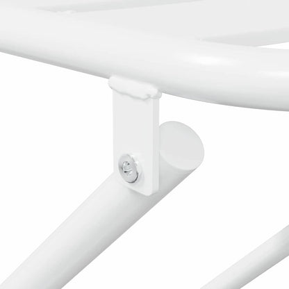 Garden Bistro Set Folding 3 pcs White Steel