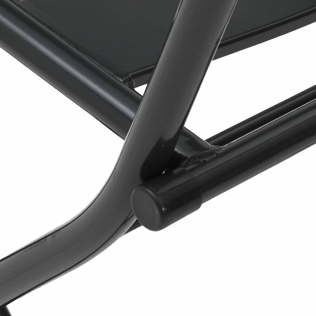 Garden Bistro Set Folding 3 pcs Anthracite Steel