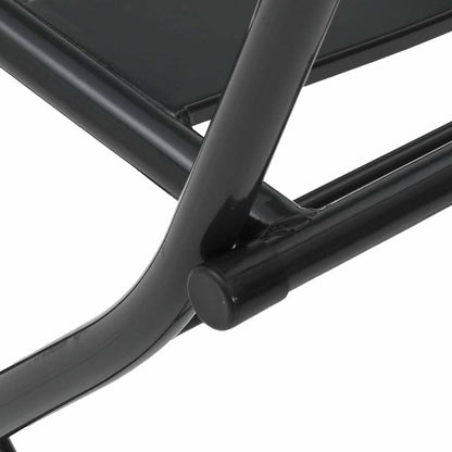 Garden Bistro Set Folding 3 pcs Anthracite Steel