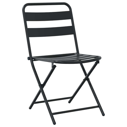 Garden Bistro Set Folding 3 pcs Anthracite Steel