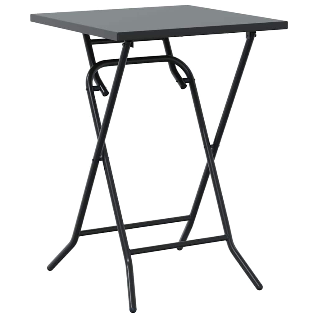Garden Bistro Set Folding 3 pcs Anthracite Steel
