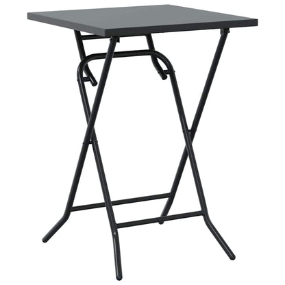 Garden Bistro Set Folding 3 pcs Anthracite Steel
