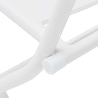 Garden Bistro Set Folding 3 pcs White Steel