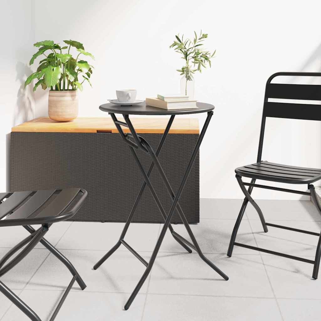 Garden Table Folding Anthracite 50 x 50 x 72 cm Metal