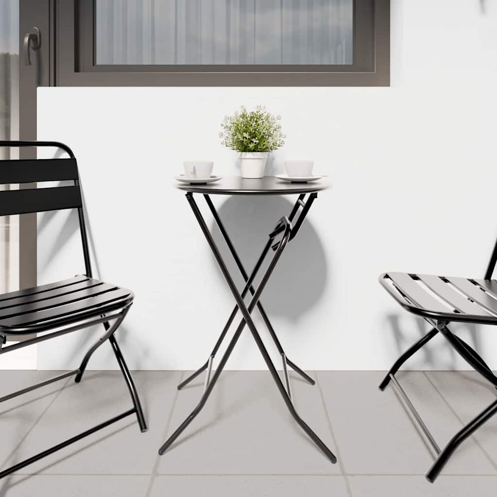 Garden Table Folding Anthracite 50 x 50 x 72 cm Metal