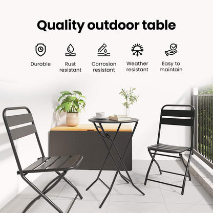 Garden Table Folding Anthracite 50 x 50 x 72 cm Metal