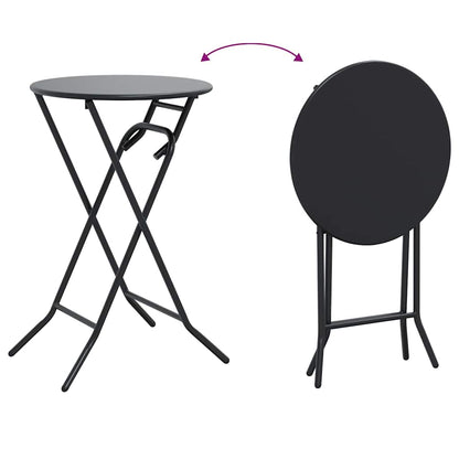 Garden Table Folding Anthracite 50 x 50 x 72 cm Metal