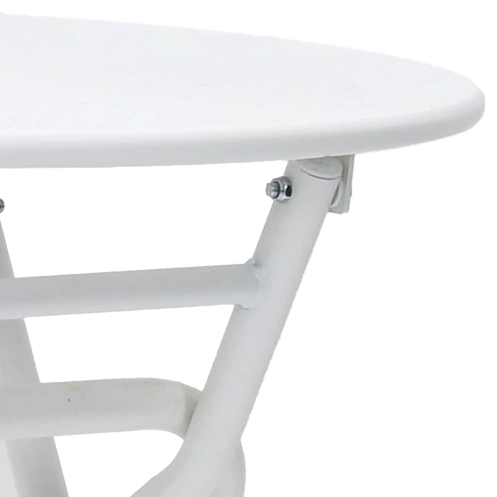 Garden Table Folding White 50 x 50 x 72 cm Metal