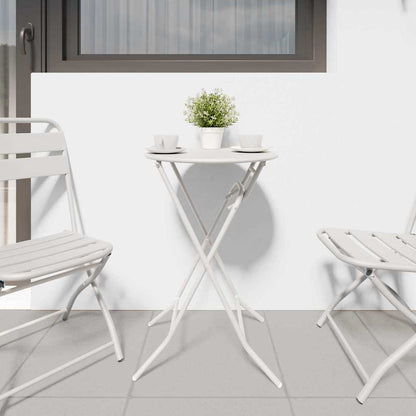 Garden Table Folding White 50 x 50 x 72 cm Metal