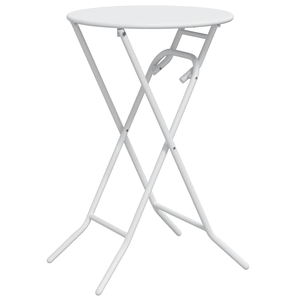 Garden Table Folding White 50 x 50 x 72 cm Metal