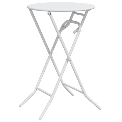 Garden Table Folding White 50 x 50 x 72 cm Metal