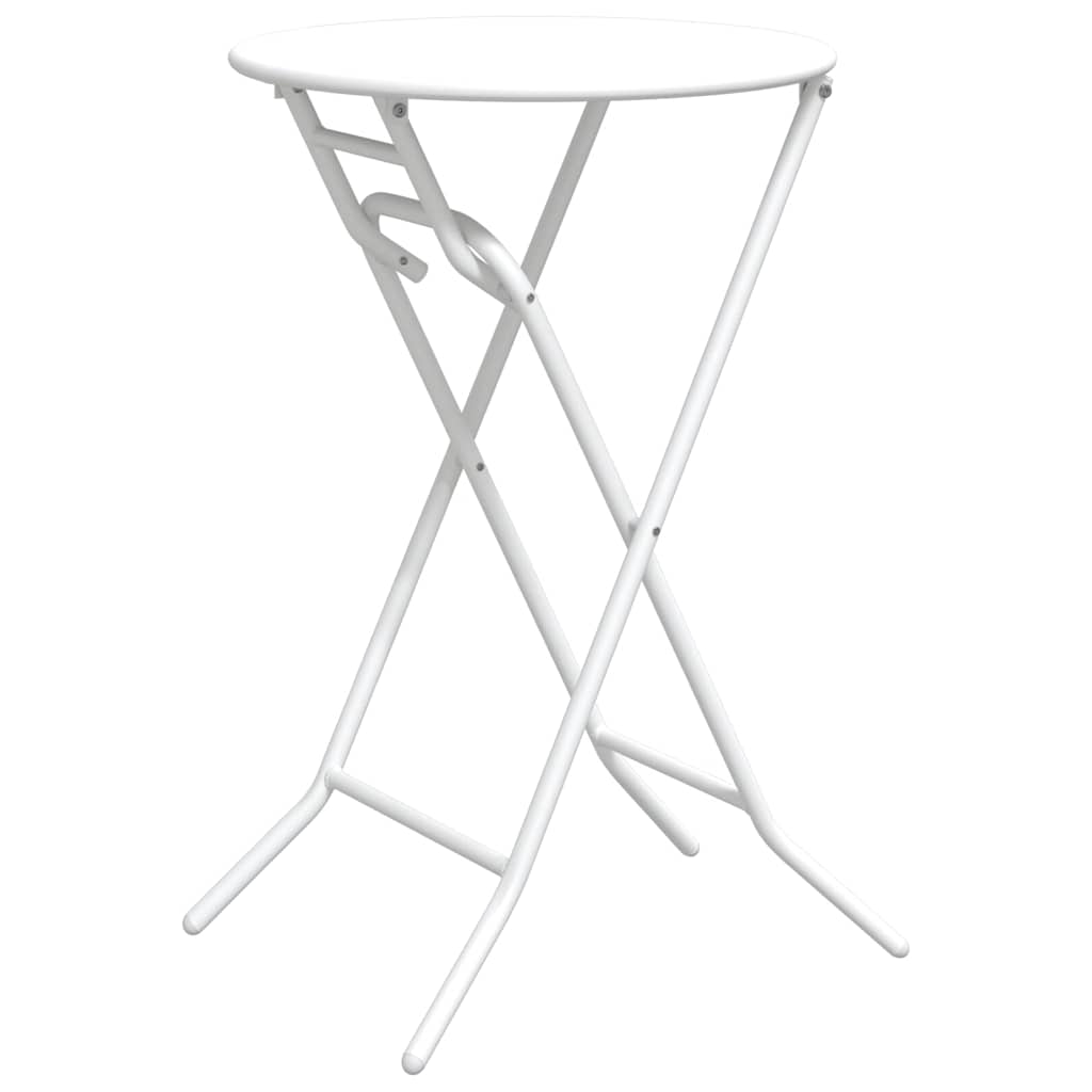 Garden Table Folding White 50 x 50 x 72 cm Metal