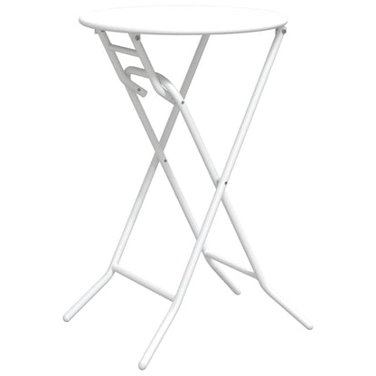 Garden Table Folding White 50 x 50 x 72 cm Metal