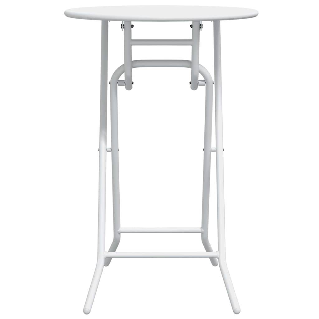 Garden Table Folding White 50 x 50 x 72 cm Metal