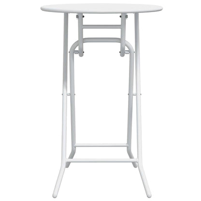 Garden Table Folding White 50 x 50 x 72 cm Metal