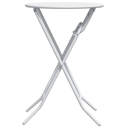 Garden Table Folding White 50 x 50 x 72 cm Metal